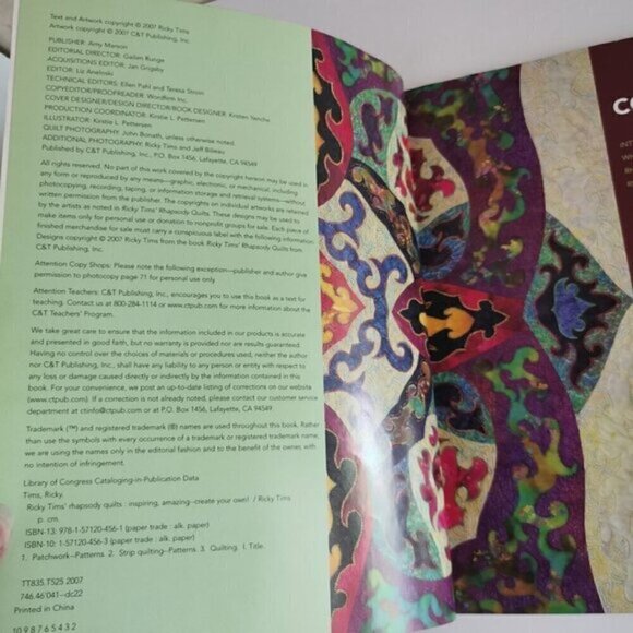 Ricky Tims' Rhapsody Quilts Book Quilting Techniques Applique Patterns Piecing - Picture 4 of 8
